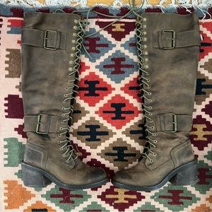 Jeffrey Campbell Tamara Brown Distressed Boot